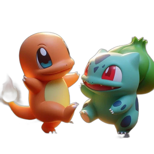 3d render, concept art, two, creatures transparent PNG cut-out