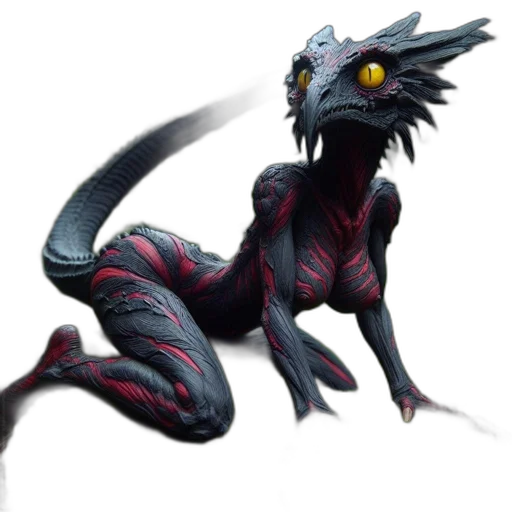 dragon, creature, animal, staff transparent PNG cut-out