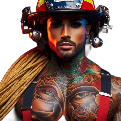 hat, face, photorealistic, cyberpunk transparent PNG cut-out