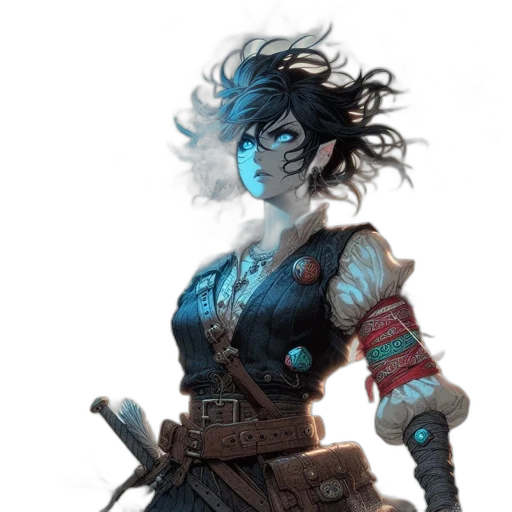 staff, fantasy art, concept art, comic book art transparent PNG cut-out
