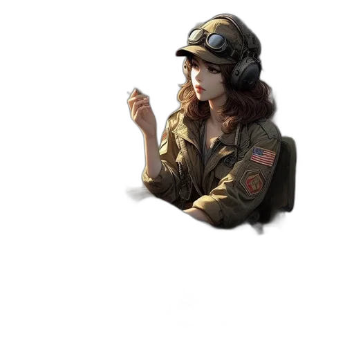 hat, weapon, staff, jacket transparent PNG cut-out
