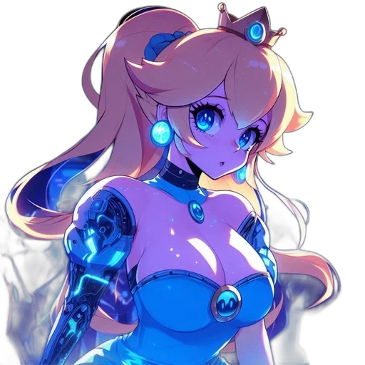 robot, dress, staff, anime transparent PNG cut-out