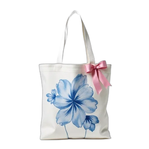 photorealistic, white, tote, bag transparent PNG cut-out