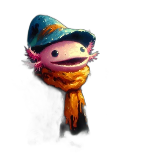 hat, staff, creature, dragon transparent PNG cut-out