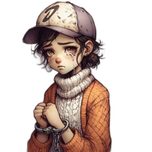 hat, staff, face, watercolor transparent PNG cut-out