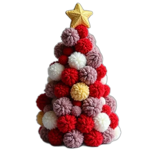 tree, small, christmas, made transparent PNG cut-out