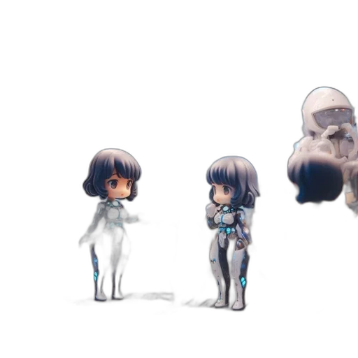 robot, creature, mask, hair transparent PNG cut-out