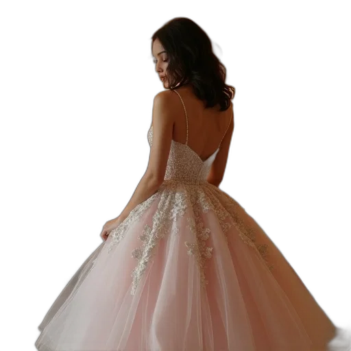 dress, crown, photorealistic, 3d render transparent PNG cut-out