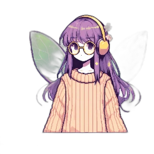 creature, staff, animal, pixel art transparent PNG cut-out
