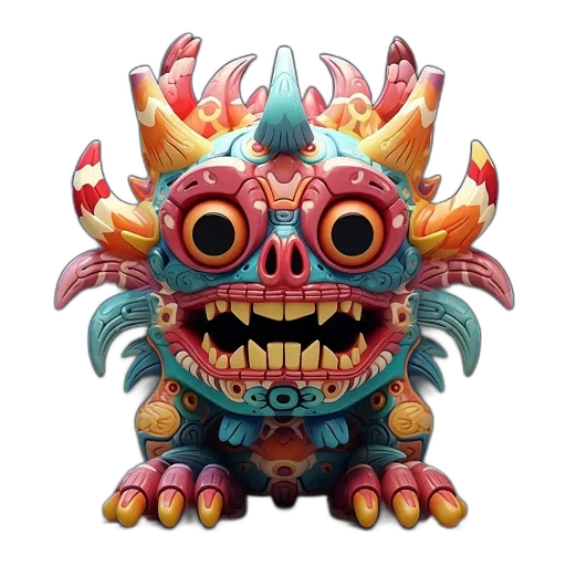 mask, dragon, creature, crown transparent PNG cut-out