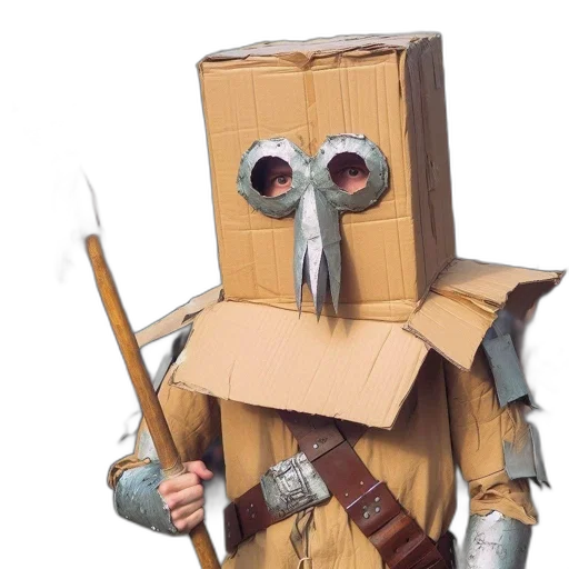 robot, mask, staff, jacket transparent PNG cut-out