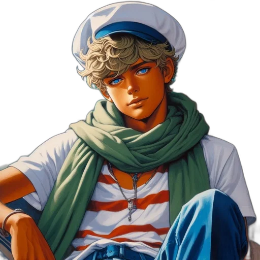 hat, face, anime, photorealistic transparent PNG cut-out