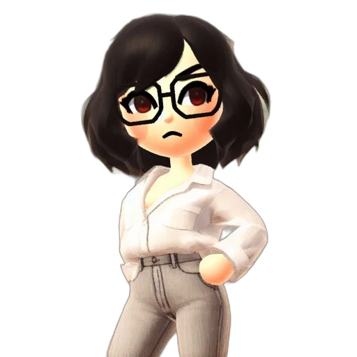 staff, jacket, hair, cartoon transparent PNG cut-out