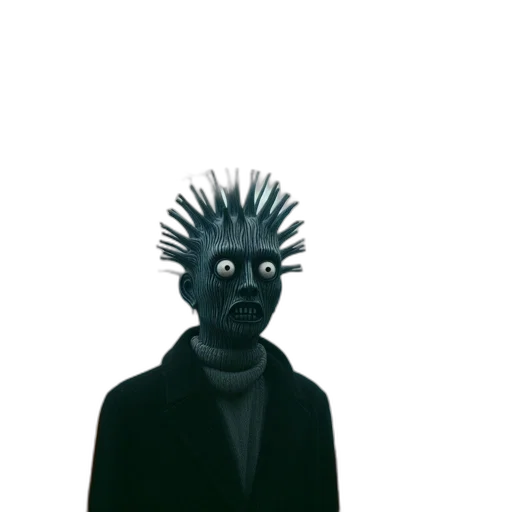 mask, creature, crown, staff transparent PNG cut-out