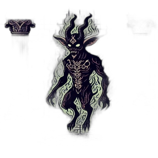 creature, dragon, mask, staff transparent PNG cut-out