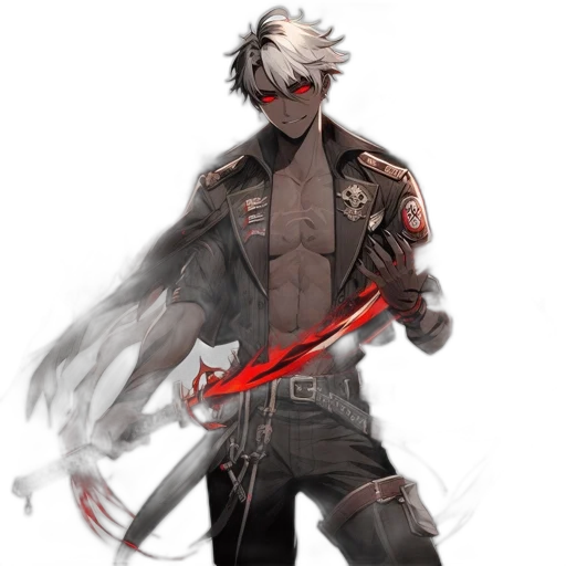 staff, weapon, sword, jacket transparent PNG cut-out