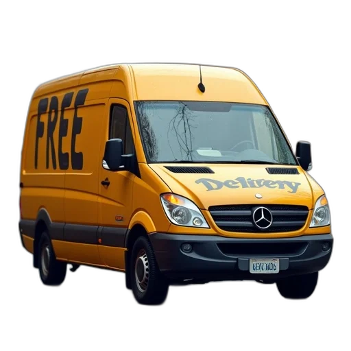 car, 3d render, photorealistic, delivery transparent PNG cut-out