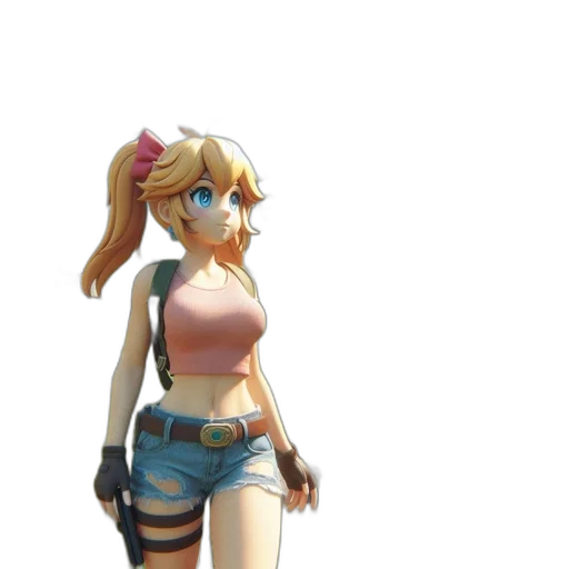 weapon, dress, staff, 3d render transparent PNG cut-out