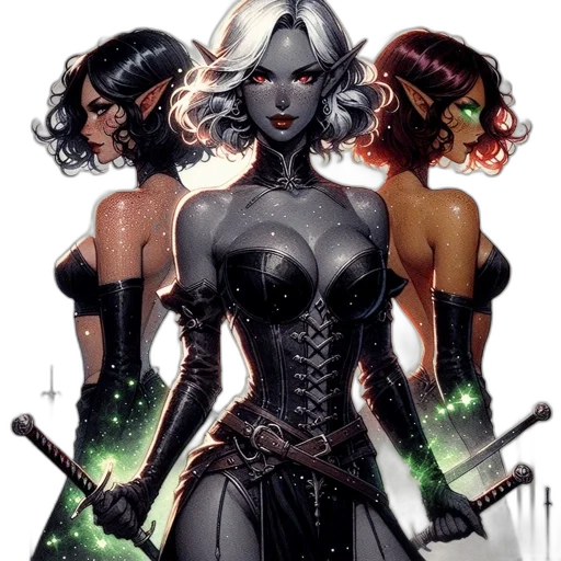 comic book art, concept art, fantasy art, cyberpunk transparent PNG cut-out