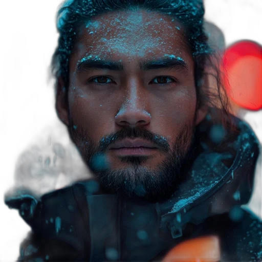face, dragon, photorealistic, cyberpunk transparent PNG cut-out