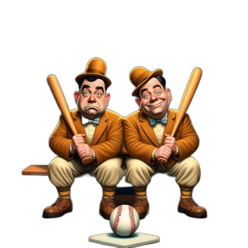 staff, concept art, cartoon, two transparent PNG cut-out