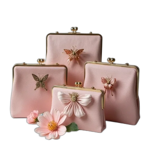 pastel, bridesmaid, clutches, butterfly transparent PNG cut-out