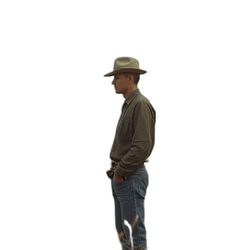 hat, jacket, staff, animal transparent PNG cut-out