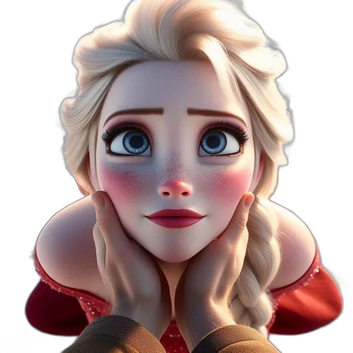 face, crown, dress, 3d render transparent PNG cut-out