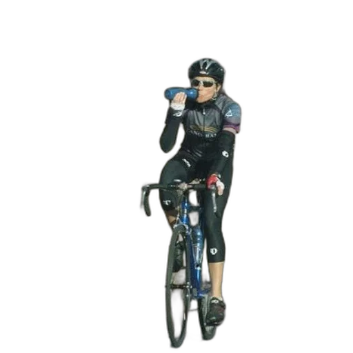 3d render, woman, black, biking transparent PNG cut-out