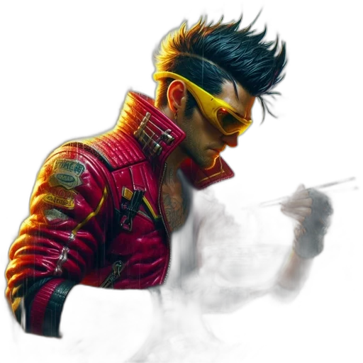 jacket, dragon, concept art, cyberpunk transparent PNG cut-out