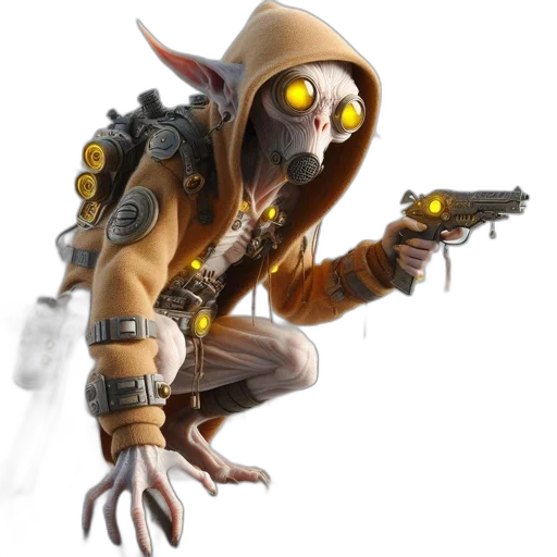 weapon, staff, robot, mask transparent PNG cut-out