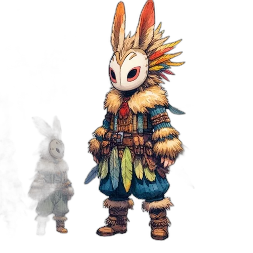 mask, creature, animal, staff transparent PNG cut-out