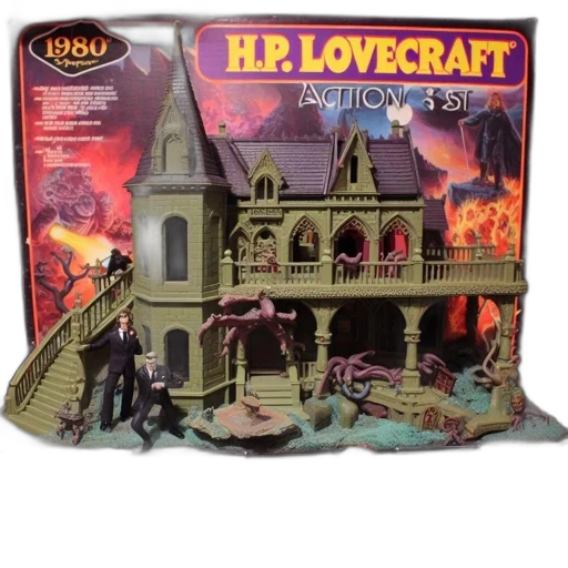 model, spooky, haunted, mansion transparent PNG cut-out
