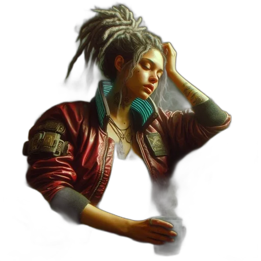 jacket, face, staff, jewelry transparent PNG cut-out