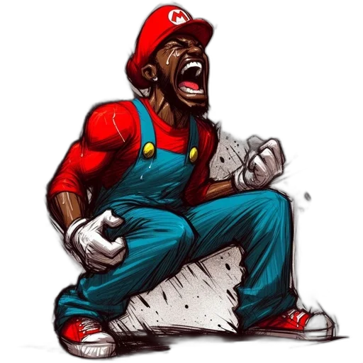 comic book art, concept art, cartoon, pixel art transparent PNG cut-out