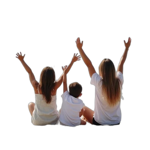 3d render, family, two, adult transparent PNG cut-out