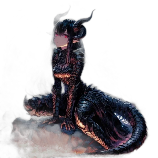 dragon, creature, animal, staff transparent PNG cut-out
