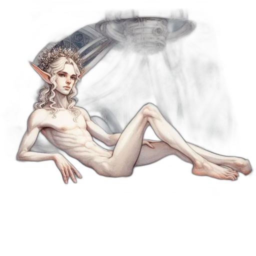creature, hair, sword, staff transparent PNG cut-out
