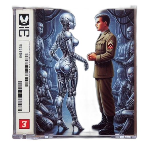 robot, concept art, comic book art, cyberpunk transparent PNG cut-out
