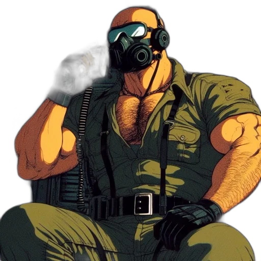 mask, concept art, comic book art, cyberpunk transparent PNG cut-out