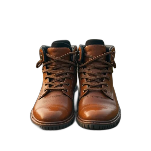 shoes, 3d render, photorealistic, earth tones transparent PNG cut-out