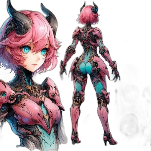 robot, concept art, fantasy art, anime transparent PNG cut-out