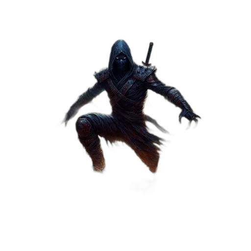 creature, mask, staff, weapon transparent PNG cut-out