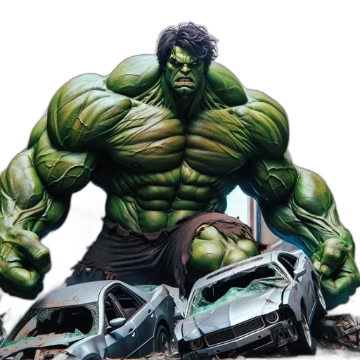 car, comic book art, concept art, photorealistic transparent PNG cut-out