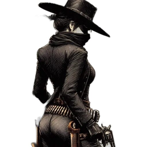 hat, staff, weapon, dress transparent PNG cut-out