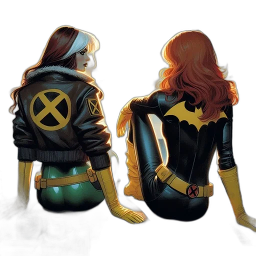 jacket, comic book art, concept art, golden transparent PNG cut-out