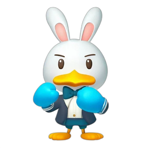 animal, staff, 3d render, pixel art transparent PNG cut-out
