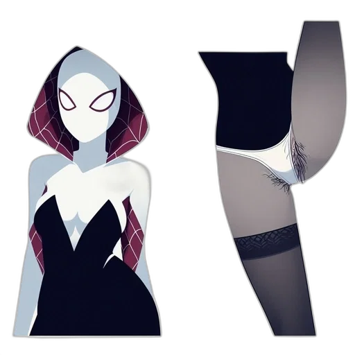 dress, mask, concept art, comic book art transparent PNG cut-out