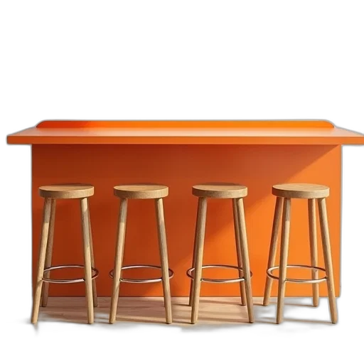 furniture, 3d render, counter, table transparent PNG cut-out