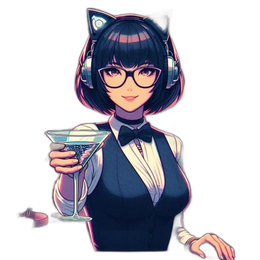 staff, dress, anime, pixel art transparent PNG cut-out